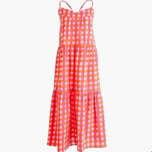 SZ Blockprints™ X J.Crew tiered dress in gingham pink Size Large